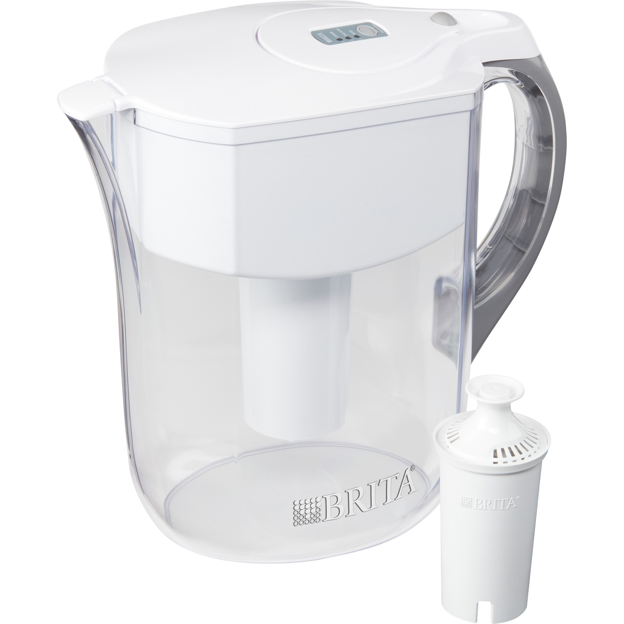 Brita Large 10 Cup BPA Free Grand Water Pitcher With Filter White 1 