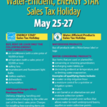 ENERGY STAR And Water Efficient Products Sales Tax Holidays