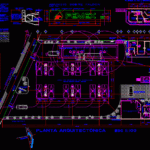 Gasoline Filling Station Convenience Store Toilets Office DWG Block