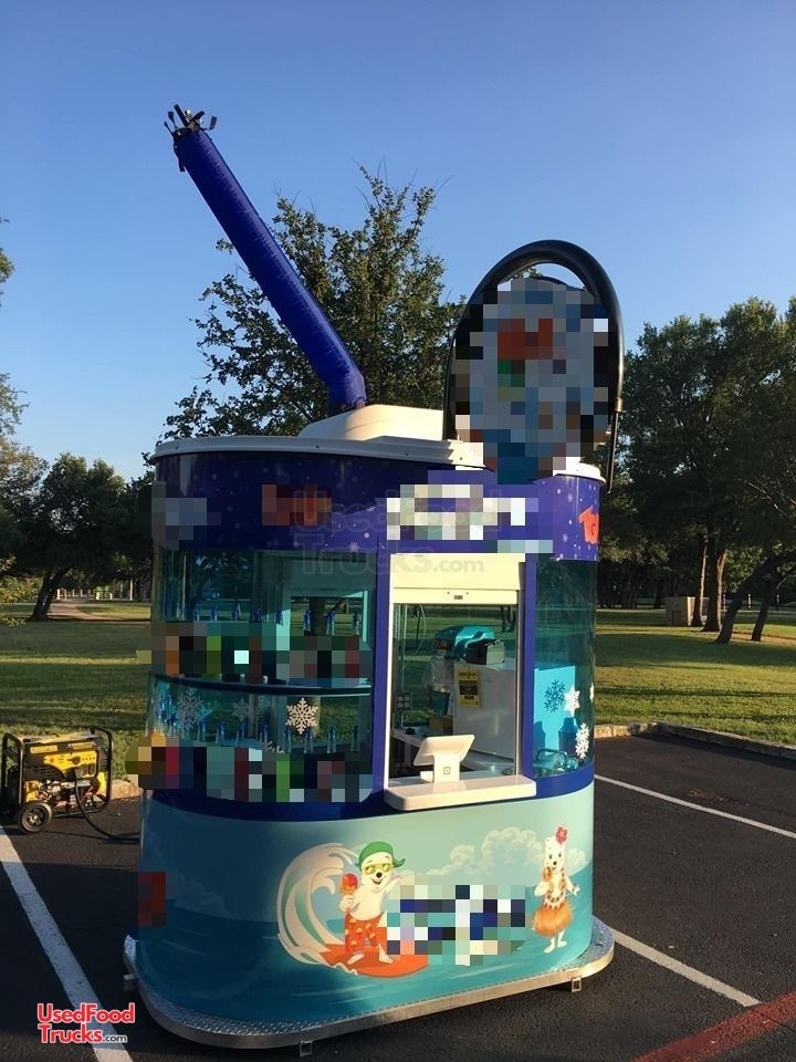 Hawaiian Shave Ice Business With Trailer Kiosk 