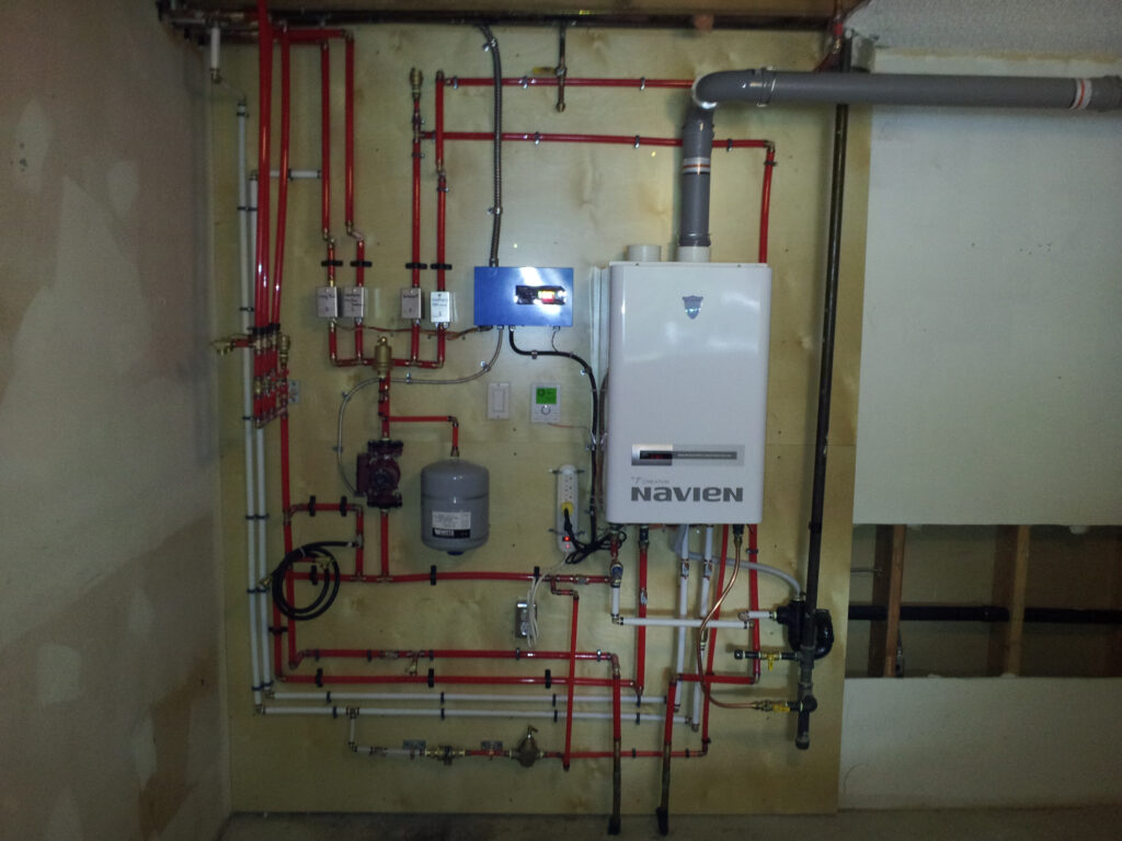 Navian Tankless Boiler Used For Hydronic Heating And Domestic Hot Water