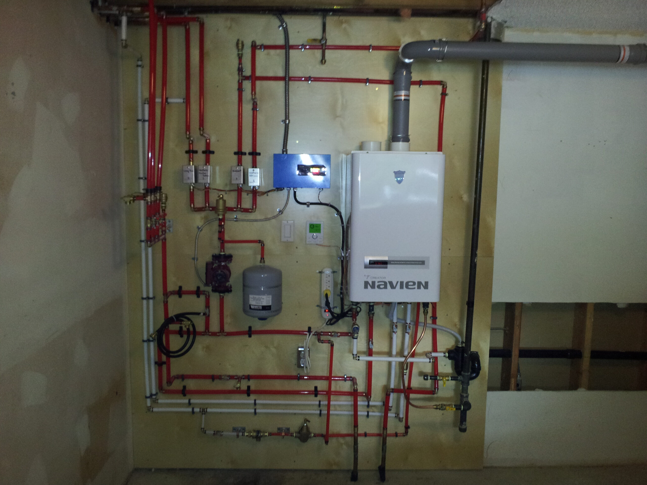 Navian Tankless Boiler Used For Hydronic Heating And Domestic Hot Water 