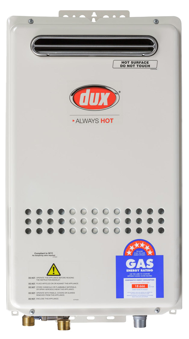 Non Condensing Continuous Flow 17L Dux Hot Water