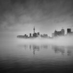 Photography Water Monochrome Mist City Cityscape Reflection