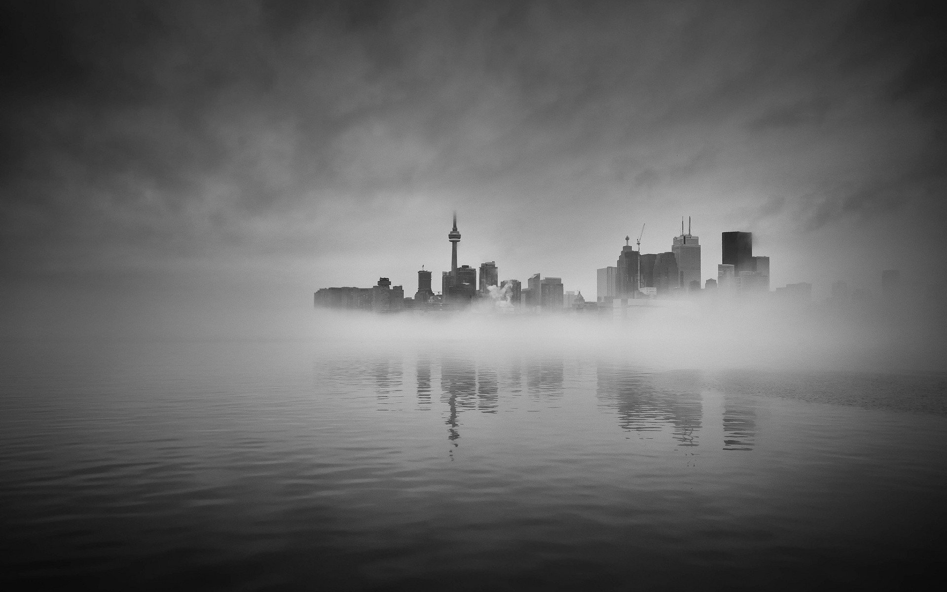 Photography Water Monochrome Mist City Cityscape Reflection 