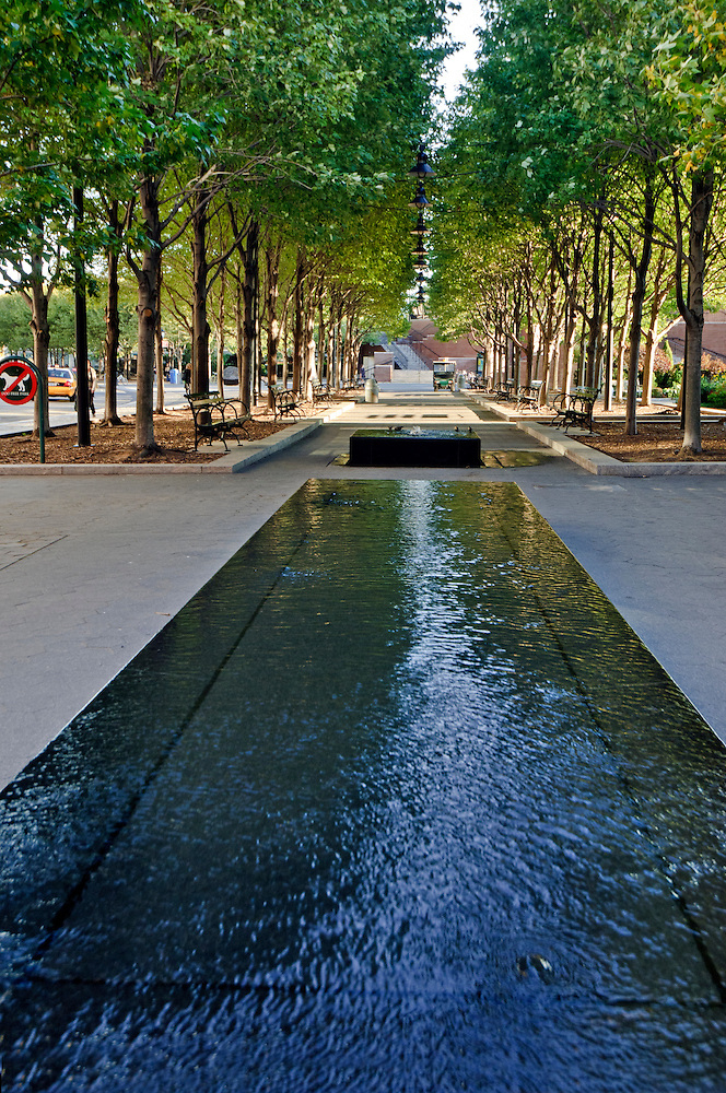 Reflecting Pools Fountain Battery Park City Manhattan New York City 