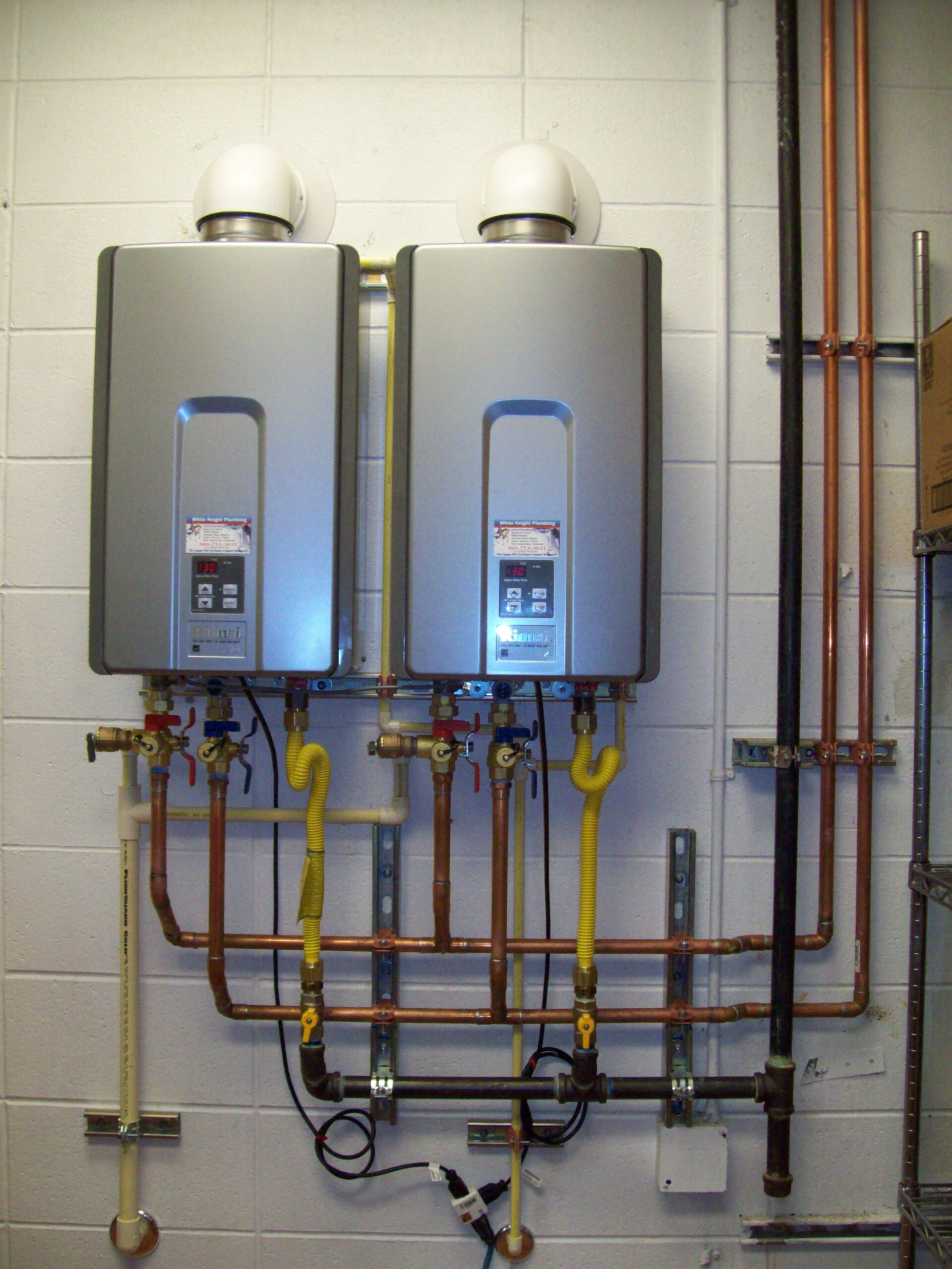 Rinnai RL94I Commercial Tankless Water Heater Installation With EZ 