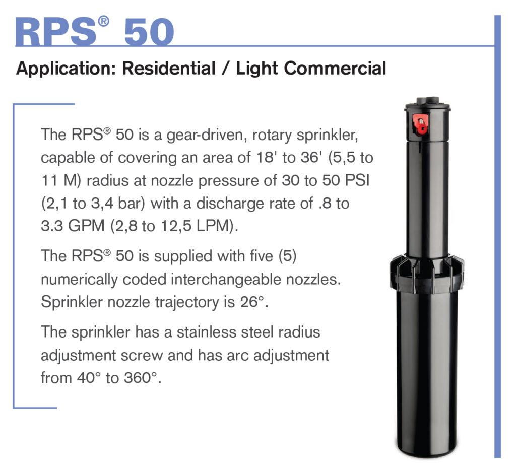 RPS50 Gear Driven Rotary Sprinkler