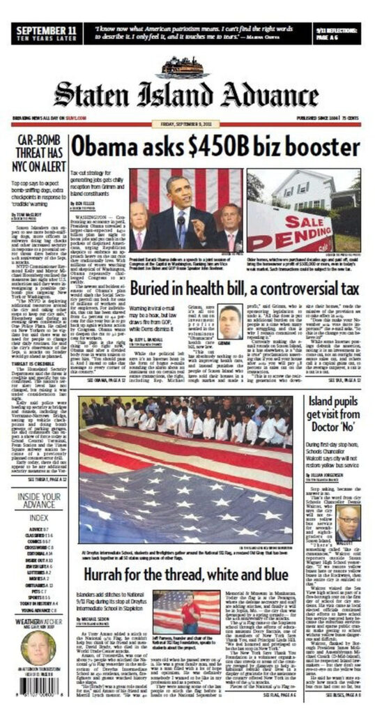 Staten Island Advance Headlines Friday Sept 9 2011 Silive