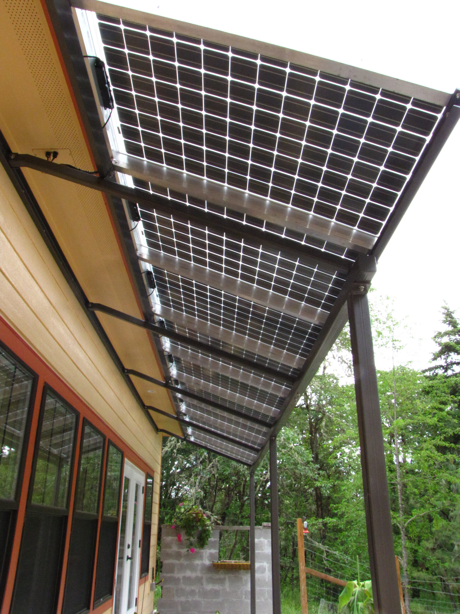 Steely Residence Custom BIPV Solar Awning Energy Design