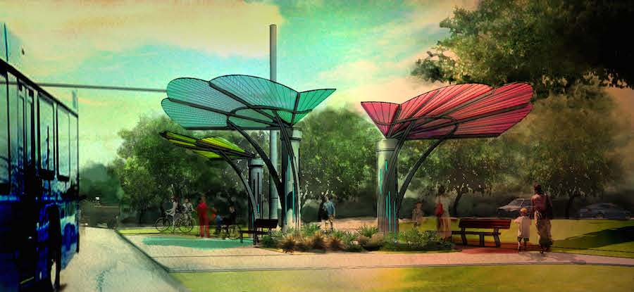 These Competition winning Bus Shelters In Austin Will Harvest Rainwater 