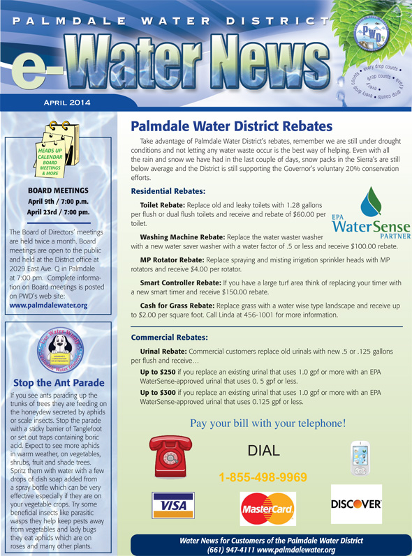 Water News April 2014 Palmdale Water District