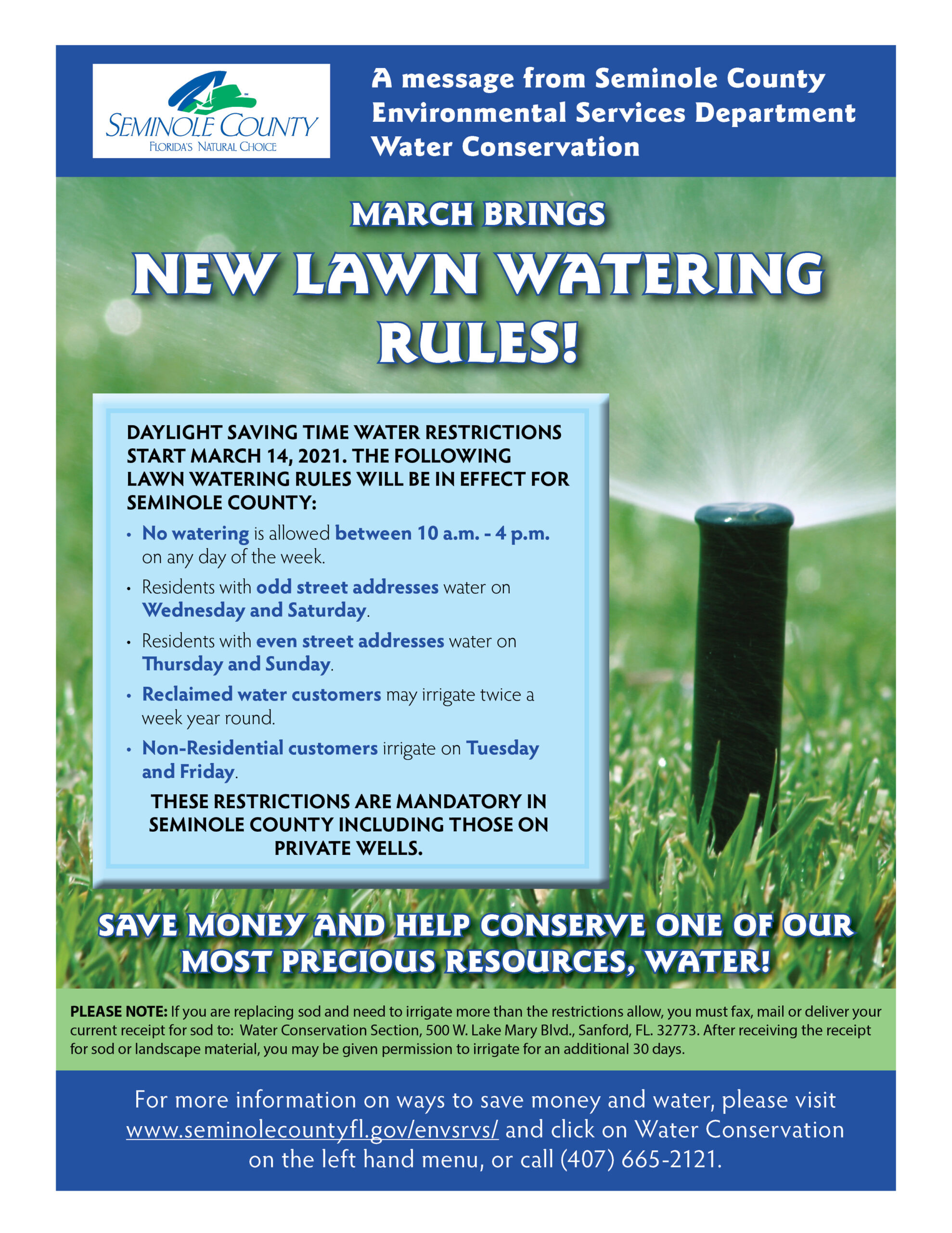 Watering Restrictions Seminole County