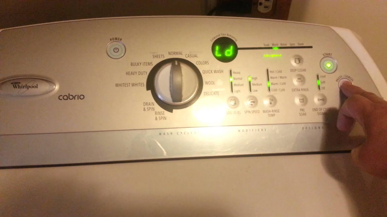 Whirlpool Cabrio Washer Don t Know What To Do YouTube