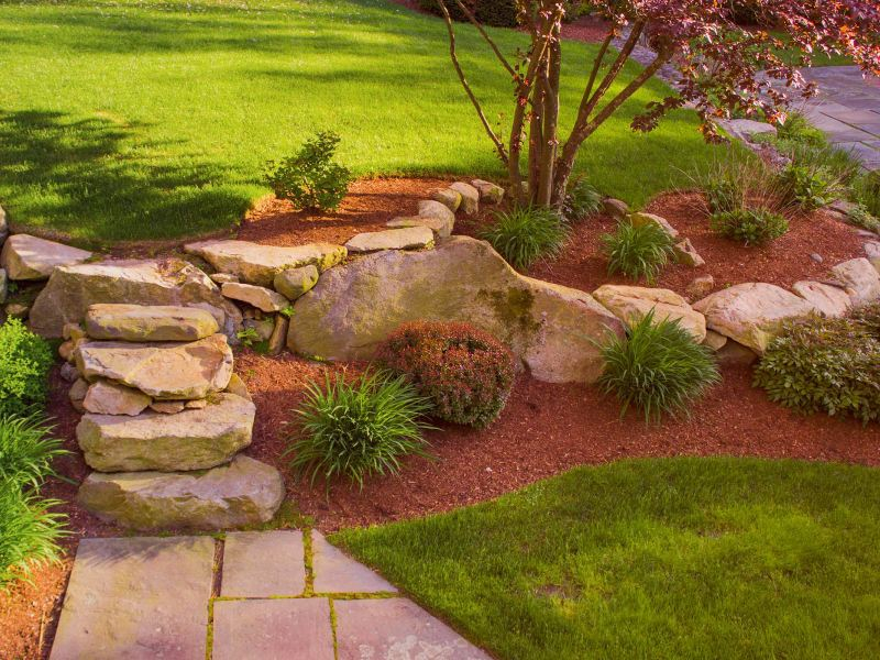 Xeriscaping Installation Rock Mulch Perennials SA Landscaping