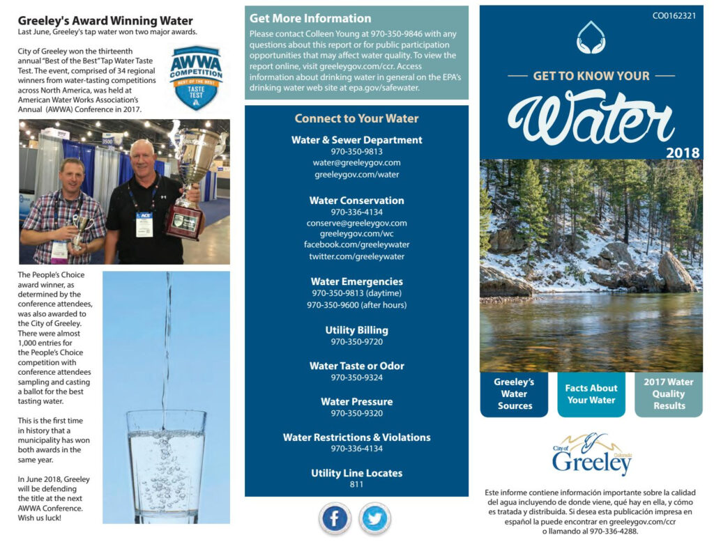 2017 City Of Greeley Drinking Water Quality Report By Greeley Water Issuu