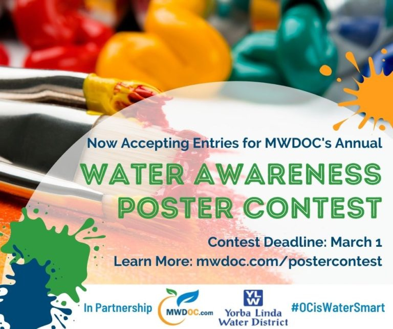 2022 Water Awareness Poster Contest Yorba Linda Water District