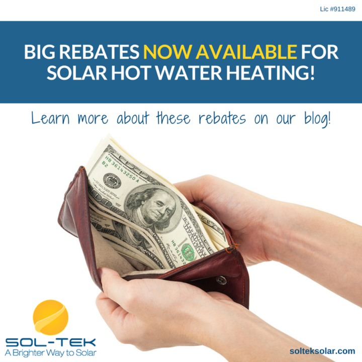 BIG Rebates Are Now Available For Solar Hot Water Heating