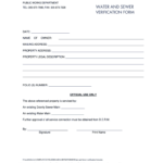 Miami Dade Water And Sewer Verification Form Fill Out And Sign