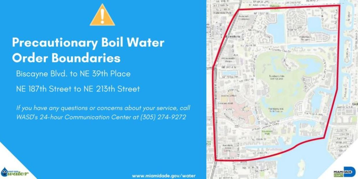 Parts Of Aventura Under Precautionary Boil Water Order CBS Miami