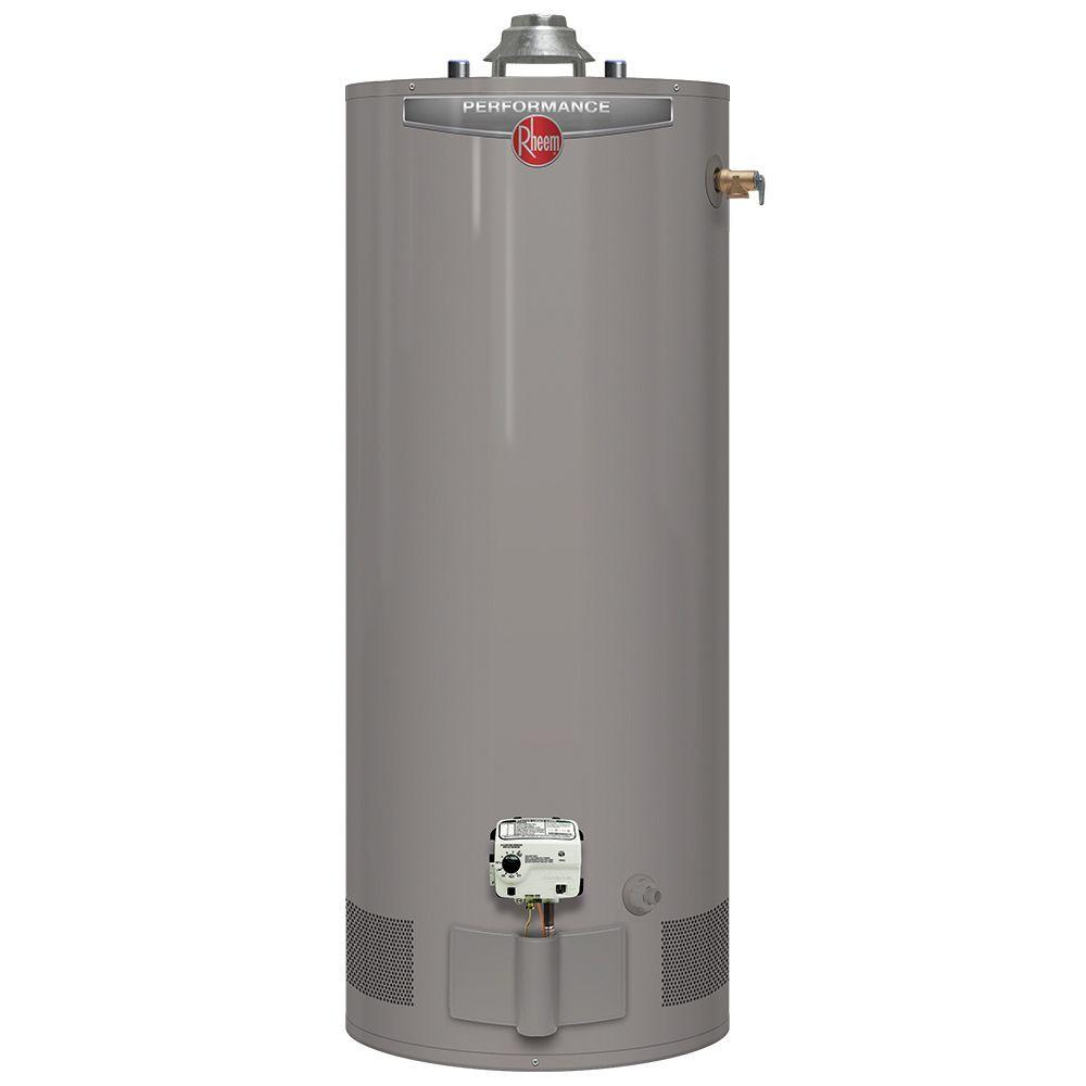 Rheem Performance 50 Gal Short 6 Year 40 000 BTU Natural Gas Tank 