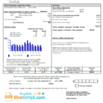 USA Pennsylvania Duquesne Light Utility Bill Template In Word Format