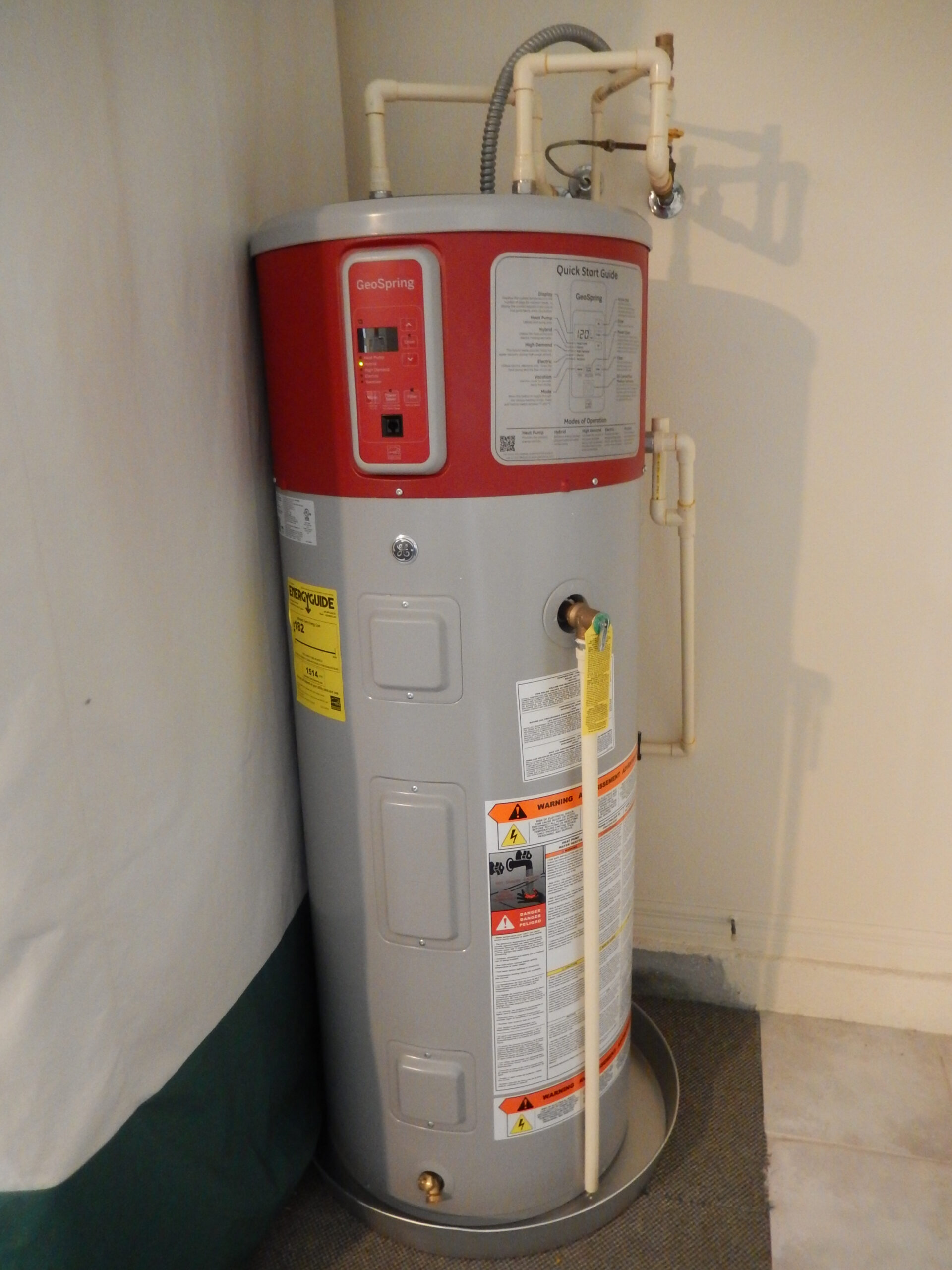 80 Gal GE GeoSpring Hybrid Electric Water Heater