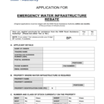 Application For Emergency Water Infrastructure Rebate