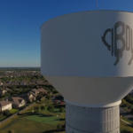 CIBOLO TX Circa October 2017 A Daytime Aerial View Of A Water