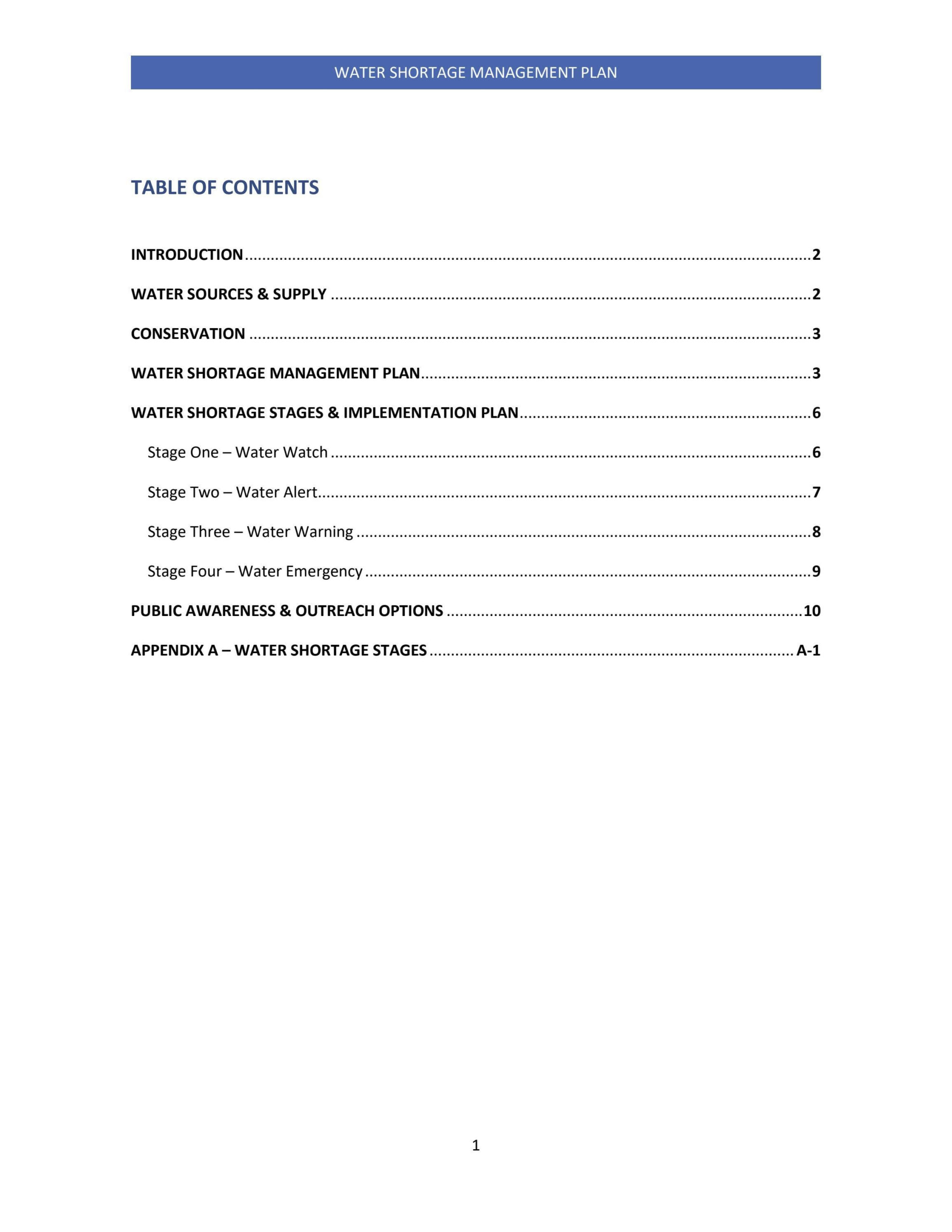 City Of Mesa Water Resources Water Shortage Management Plan 2019 By 