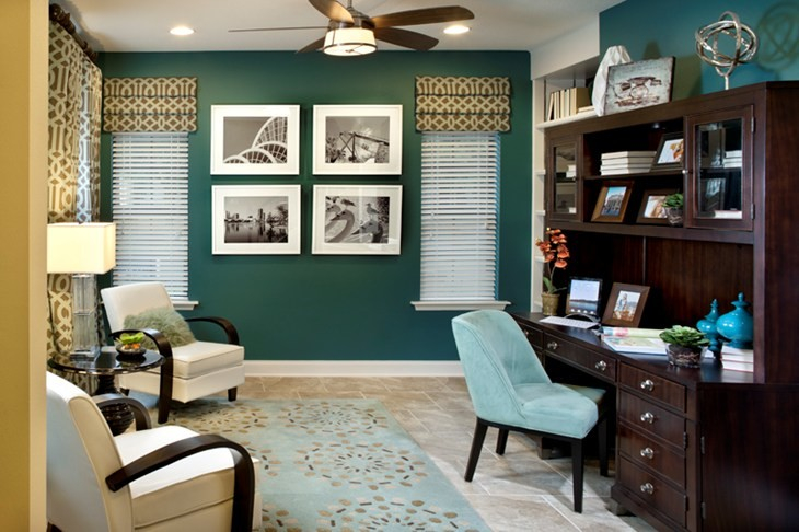 David Weekley Baldwin Park Contemporary Home Office Orlando