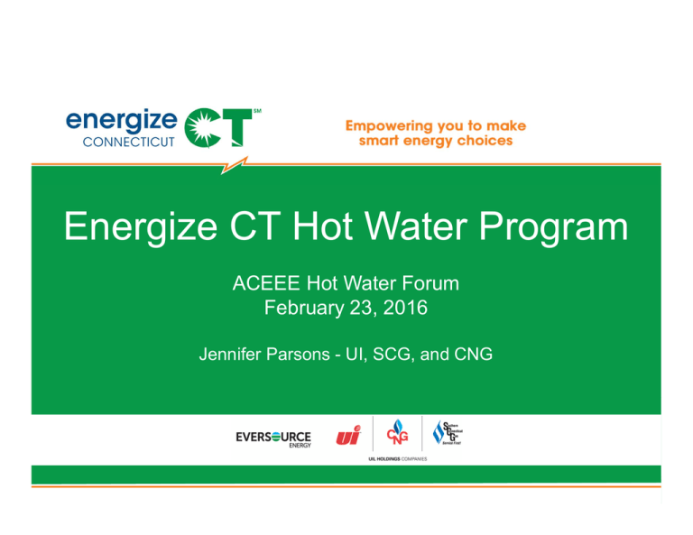 Energize CT Hot Water Program