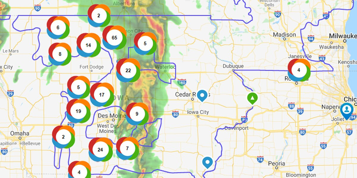 More Than 78 000 Iowa Alliant Energy Customers Without Power Amid Storms