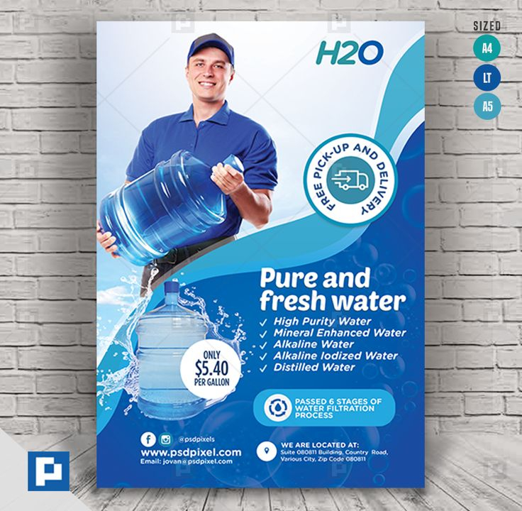 Pin On Water Delivery Flyer