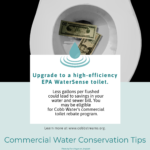 Upgrade To A High efficiency EPA WaterSense Toilet water conservation