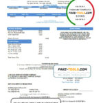 USA California Lincoln Avenue Water Company Utility Bill Template In